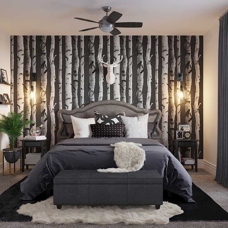 Modern, Rustic Bedroom Design by Havenly Interior Designer Alex