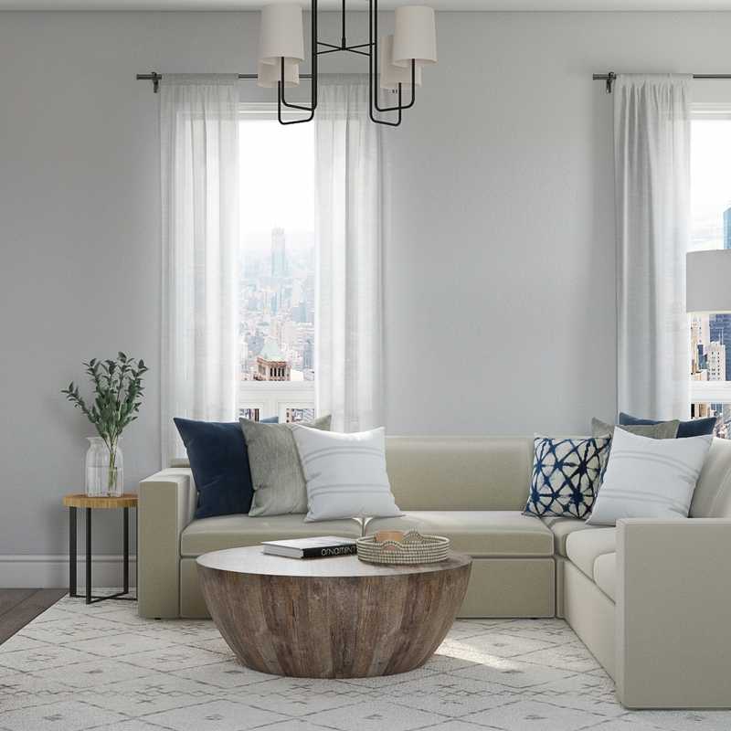 Bohemian, Midcentury Modern, Minimal, Scandinavian Living Room Design by Havenly Interior Designer Amanda