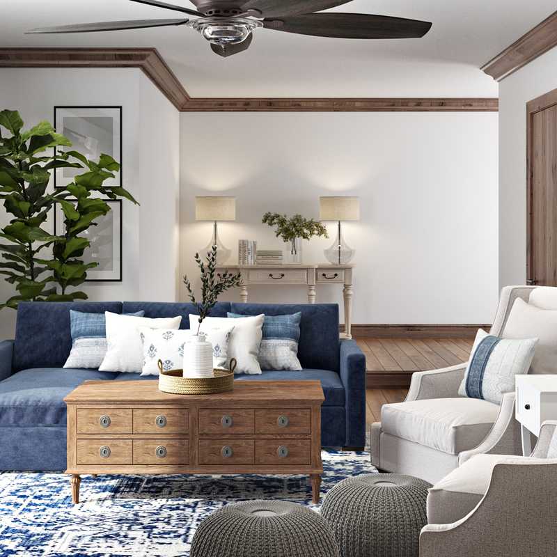 Classic, Coastal Living Room Design by Havenly Interior Designer Kaity