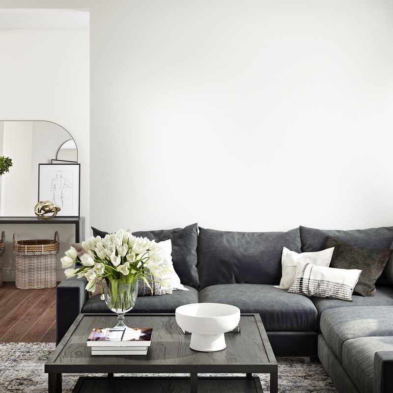 Modern, Bohemian, Industrial, Global Living Room Design by Havenly Interior Designer Autumn