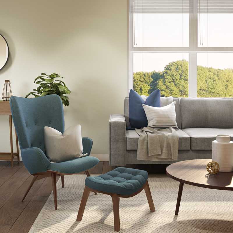 Midcentury Modern Living Room Design by Havenly Interior Designer Allison