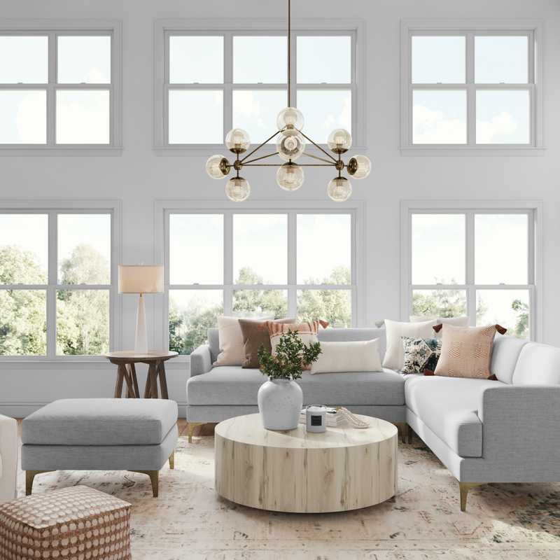 Classic, Coastal, Transitional Living Room Design by Havenly Interior Designer Sarah