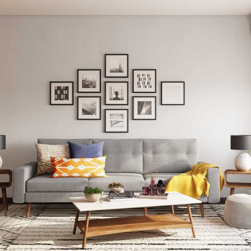 Midcentury Modern Living Room Design by Havenly Interior Designer Deeksha