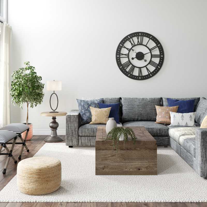 Classic, Farmhouse, Rustic Living Room Design by Havenly Interior Designer Sara