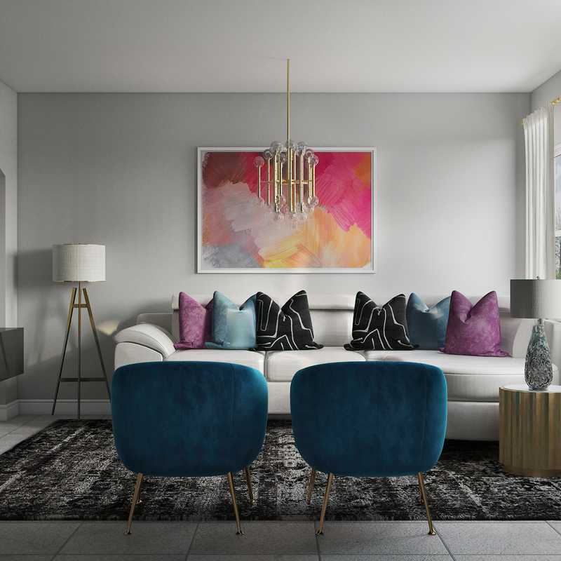 Modern Living Room Design by Havenly Interior Designer Karen