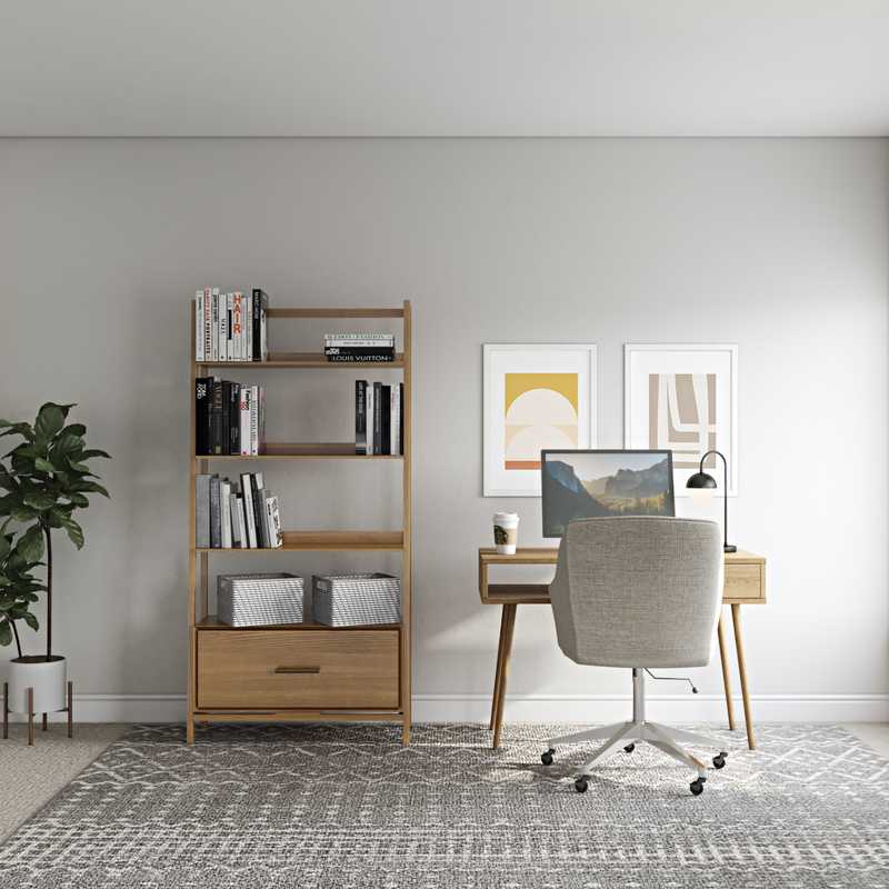 Modern, Midcentury Modern Living Room Design by Havenly Interior Designer Jessie