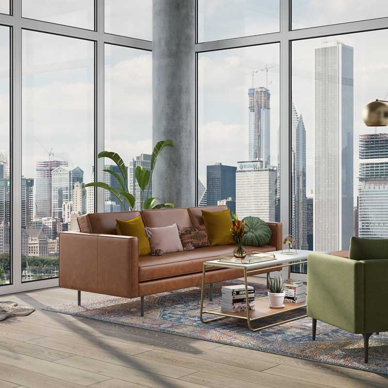 Contemporary, Midcentury Modern, Scandinavian Living Room Design by Havenly Interior Designer Alicia