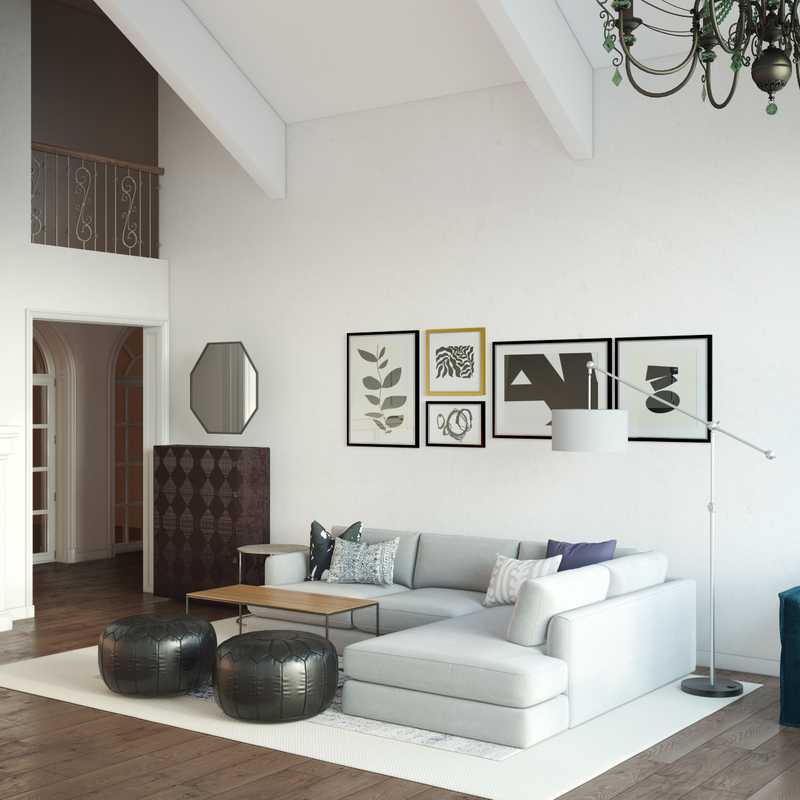 Contemporary, Modern Living Room Design by Havenly Interior Designer Michelle