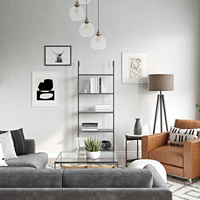 Modern, Midcentury Modern, Minimal, Scandinavian Living Room Design by Havenly Interior Designer Michela