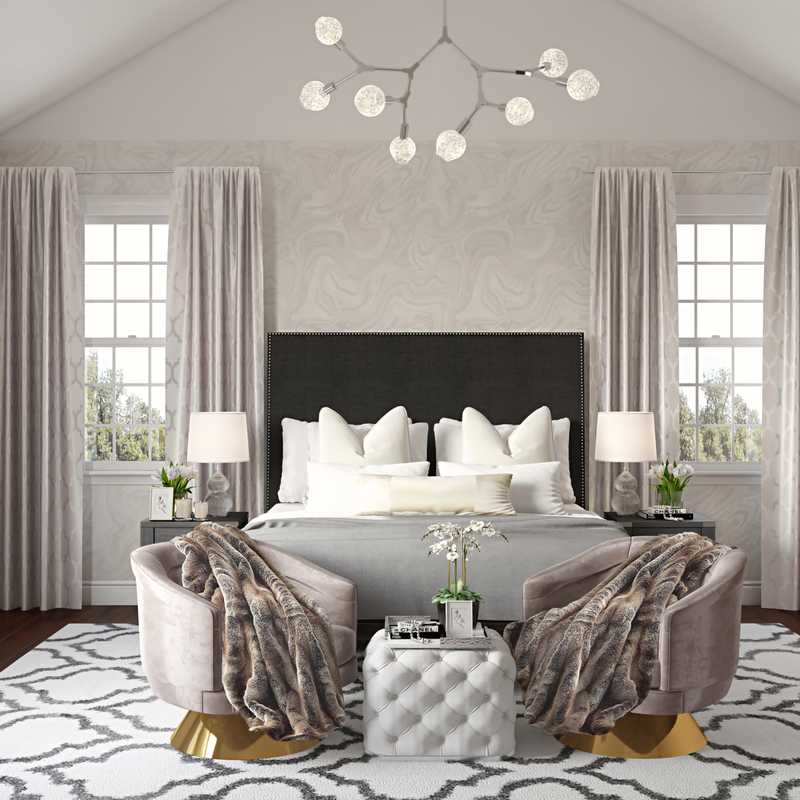 Contemporary, Eclectic, Glam Bedroom Design by Havenly Interior Designer Sophia