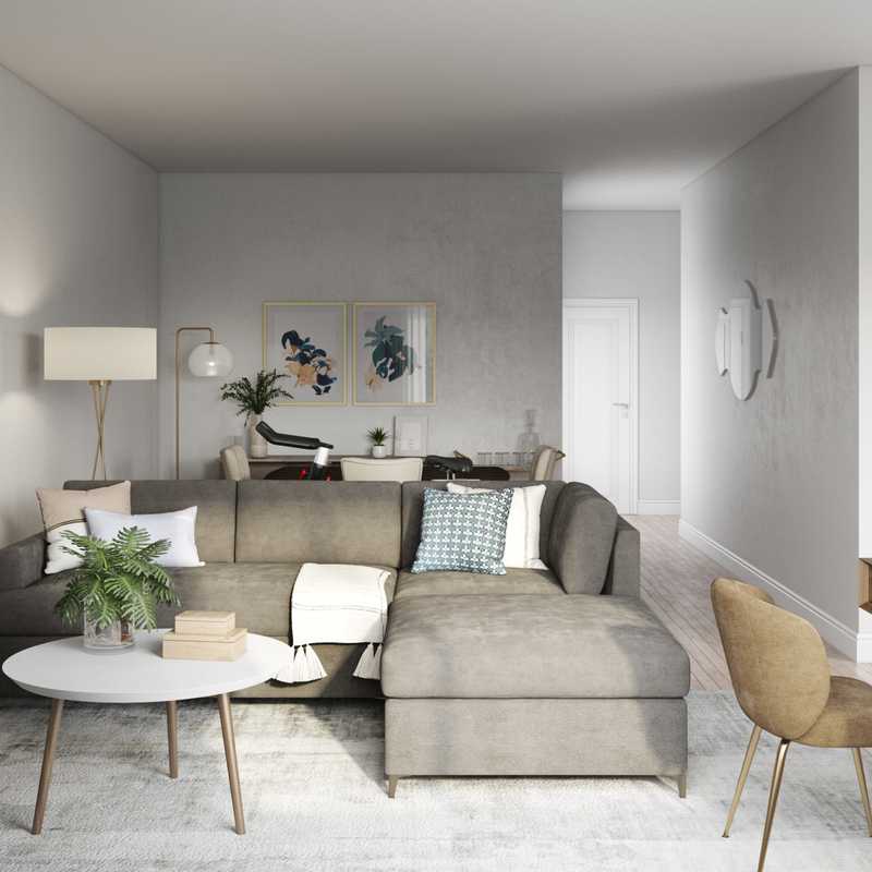 Contemporary, Modern Living Room Design by Havenly Interior Designer Maria