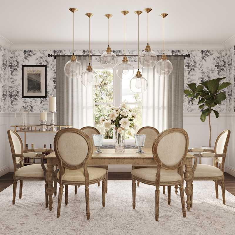 Classic, Glam, Traditional, Vintage Dining Room Design by Havenly Interior Designer Lyndsi