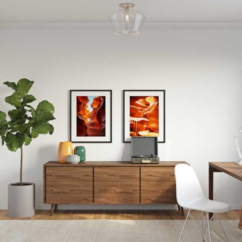 Midcentury Modern Office Design by Havenly Interior Designer Savannah