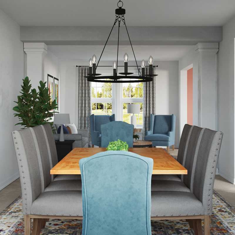 Transitional Dining Room Design by Havenly Interior Designer Michelle