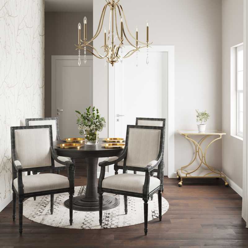 Contemporary, Glam, Traditional, Country Dining Room Design by Havenly Interior Designer James