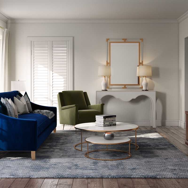 Classic Living Room Design by Havenly Interior Designer Vivian