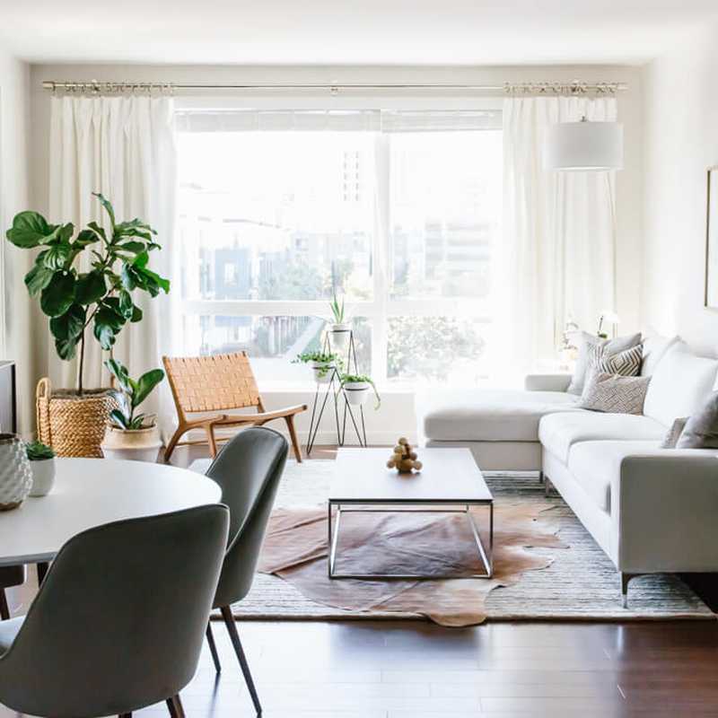 Bohemian, Midcentury Modern, Minimal Living Room Design by Havenly Interior Designer Asia
