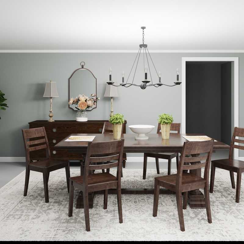 Classic, Traditional, Farmhouse Dining Room Design by Havenly Interior Designer Adrian