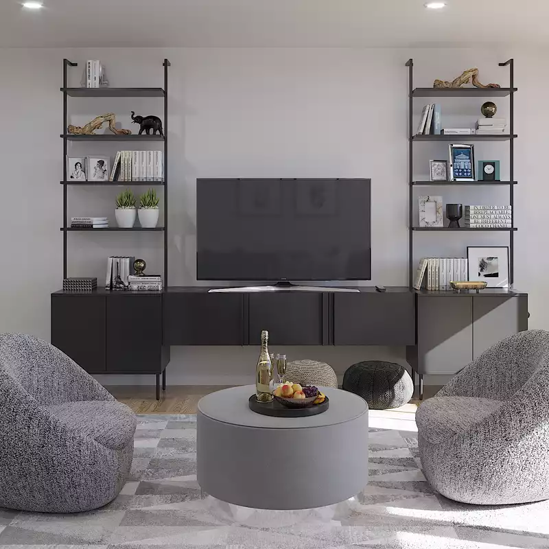 Modern, Scandinavian Living Room Design by Havenly Interior Designer Stacy