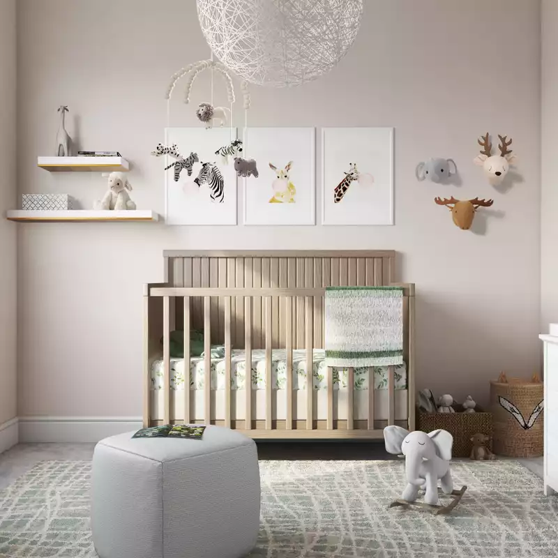 Glam, Preppy Nursery Design by Havenly Interior Designer Jill