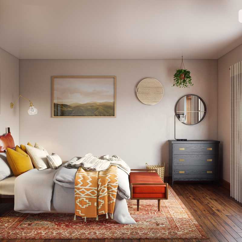 Bohemian, Rustic, Southwest Inspired Bedroom Design by Havenly Interior Designer Catrina
