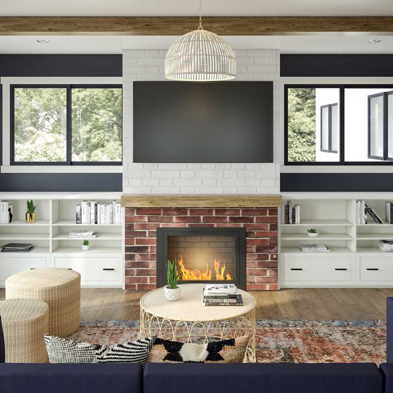 Bohemian, Scandinavian Living Room Design by Havenly Interior Designer Rafaela