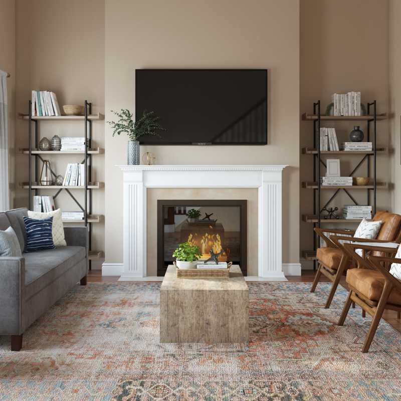 Contemporary, Scandinavian Living Room Design by Havenly Interior Designer Kelly