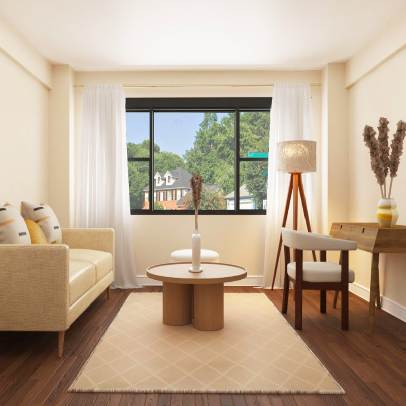 Midcentury Modern, Minimal, Scandinavian Living Room Design by Havenly Interior Designer Rebecca