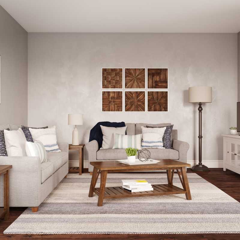 Coastal Living Room Design by Havenly Interior Designer Rachel