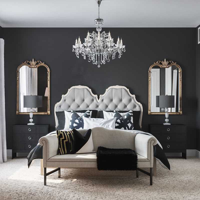 Contemporary, Glam Bedroom Design by Havenly Interior Designer Randi
