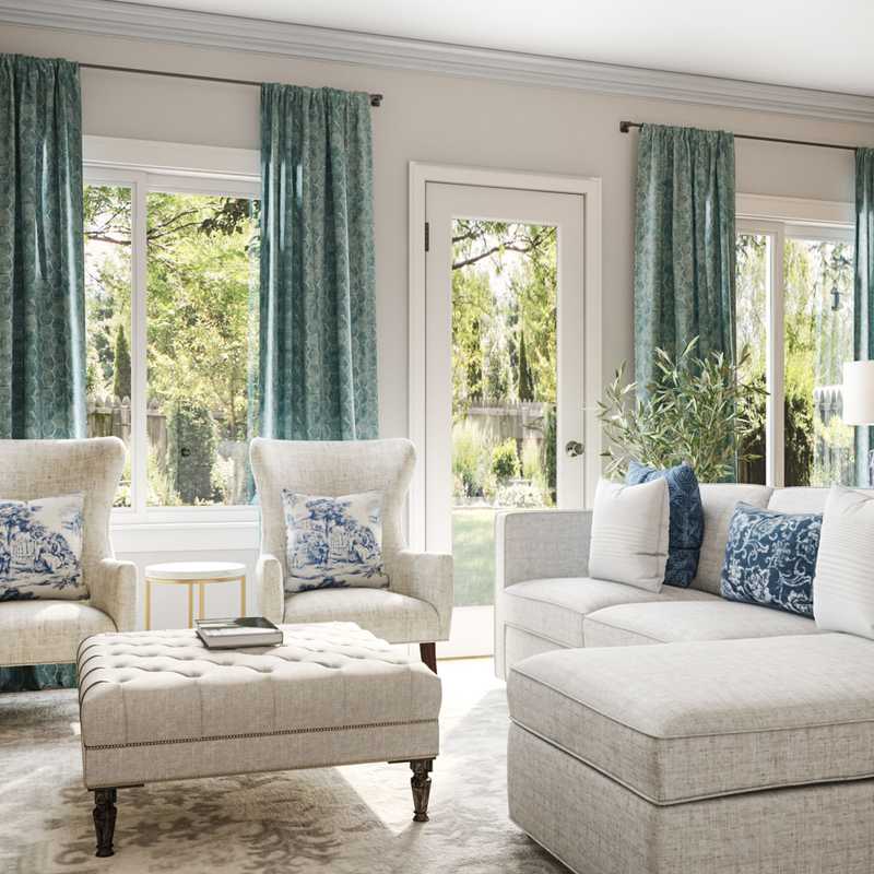 Classic, Traditional Living Room Design by Havenly Interior Designer Anna