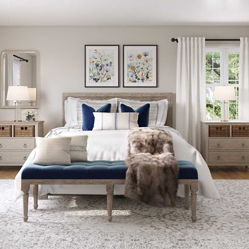 Classic, Farmhouse Bedroom Design by Havenly Interior Designer Marsha