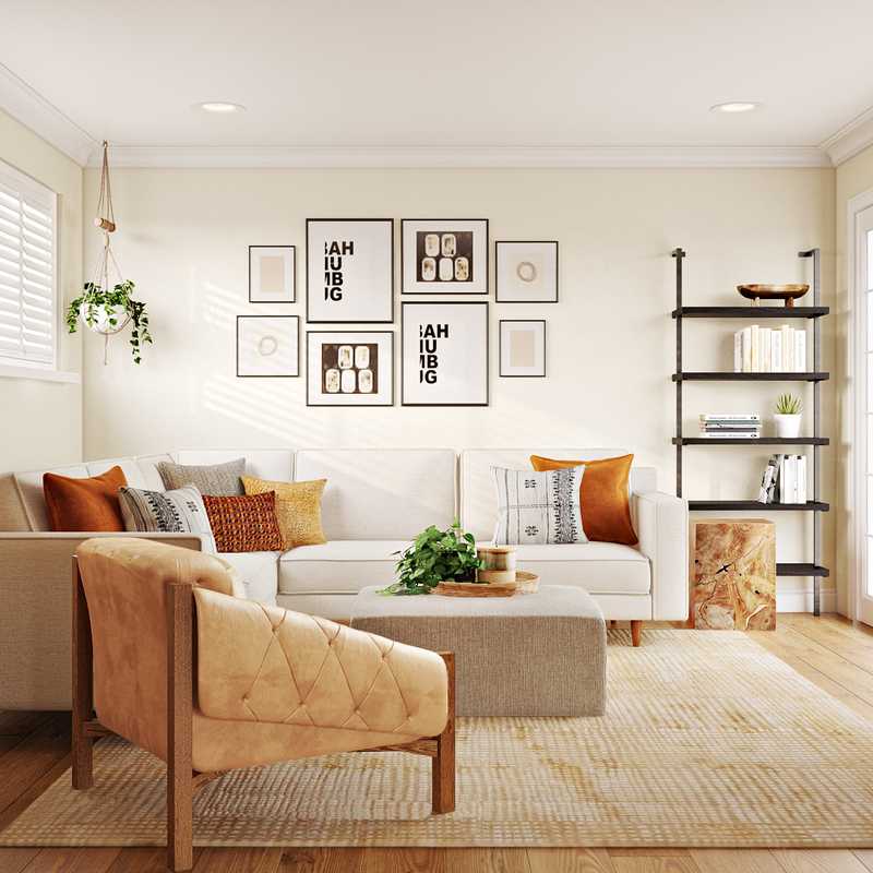 Modern, Rustic, Midcentury Modern Living Room Design by Havenly Interior Designer Matthew