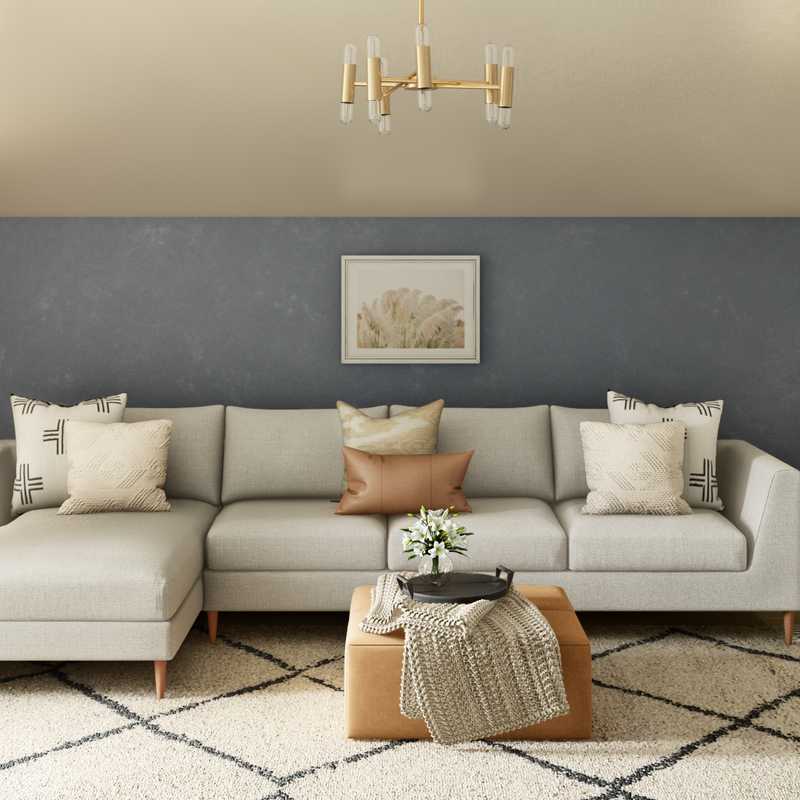 Bohemian, Coastal, Scandinavian Living Room Design by Havenly Interior Designer Corey