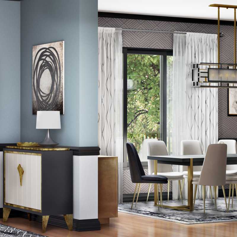 Modern, Glam Dining Room Design by Havenly Interior Designer Samantha