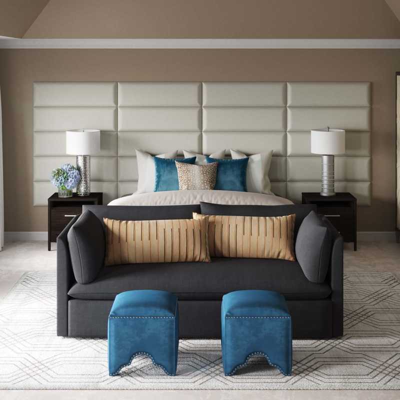 Modern, Glam Bedroom Design by Havenly Interior Designer Kamila