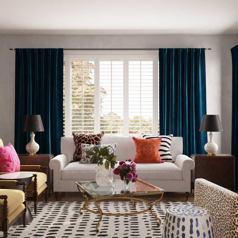 Modern, Eclectic Living Room Design by Havenly Interior Designer Ellen