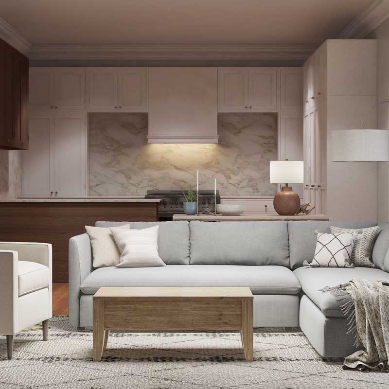 Classic, Farmhouse, Classic Contemporary Living Room Design by Havenly Interior Designer Cristina