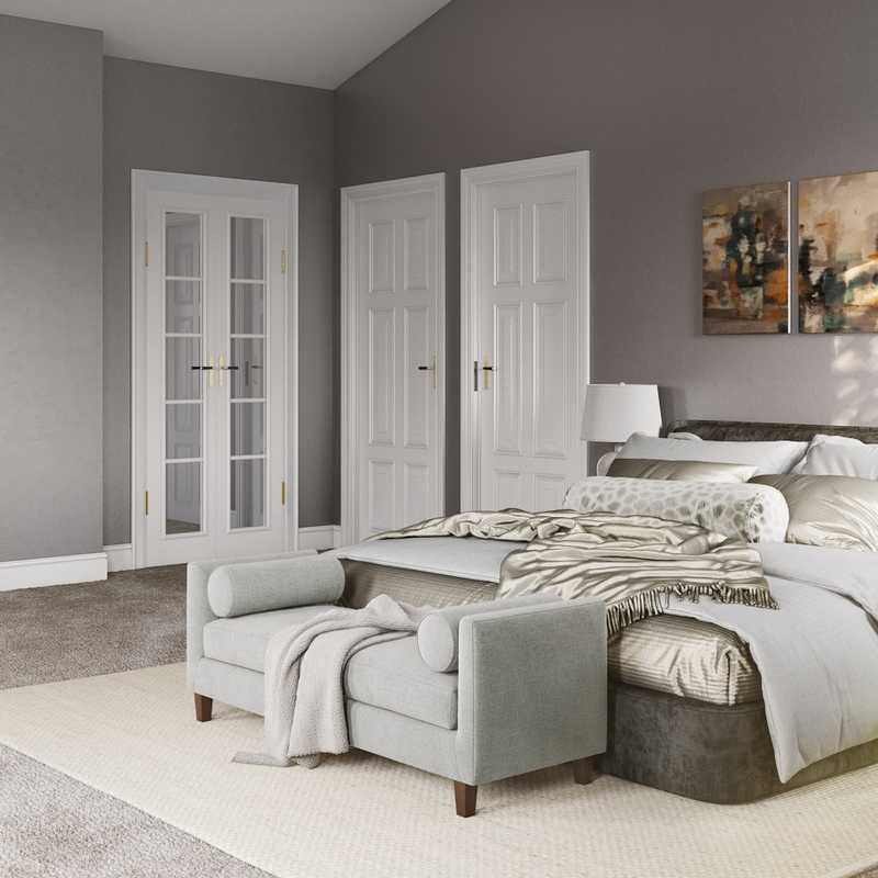 Bohemian, Scandinavian Bedroom Design by Havenly Interior Designer Morgan