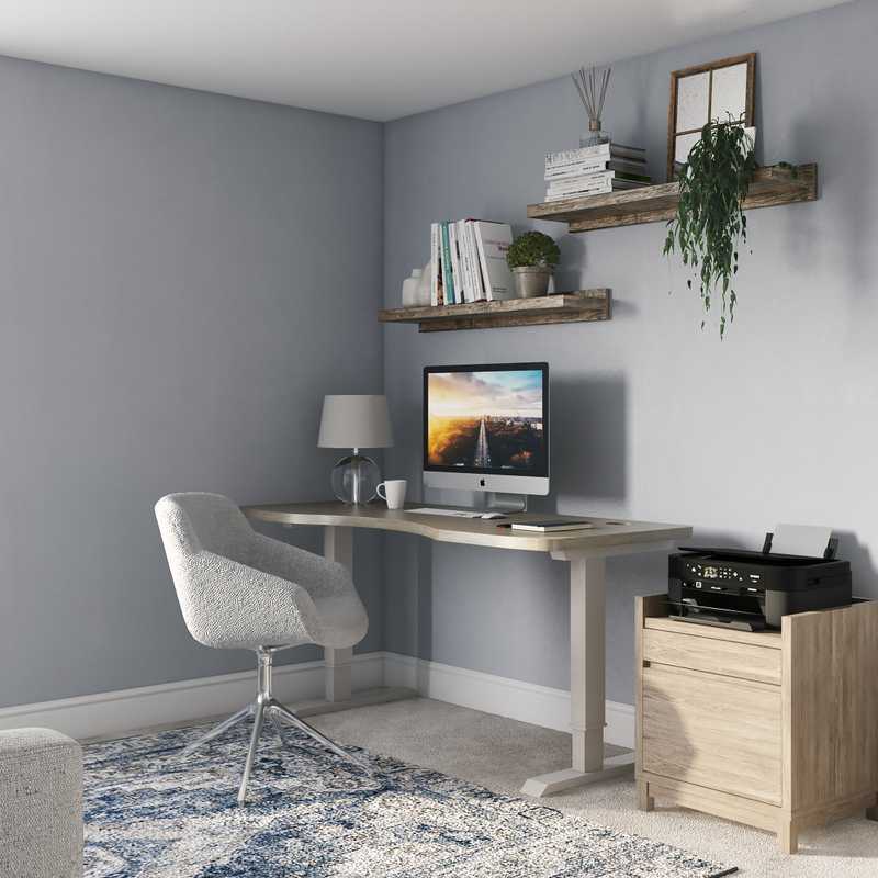 Contemporary, Modern, Farmhouse, Transitional, Minimal Office Design by Havenly Interior Designer Jade