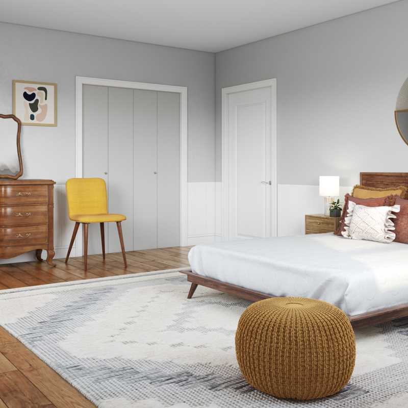 Modern, Southwest Inspired, Midcentury Modern Bedroom Design by Havenly Interior Designer Megan