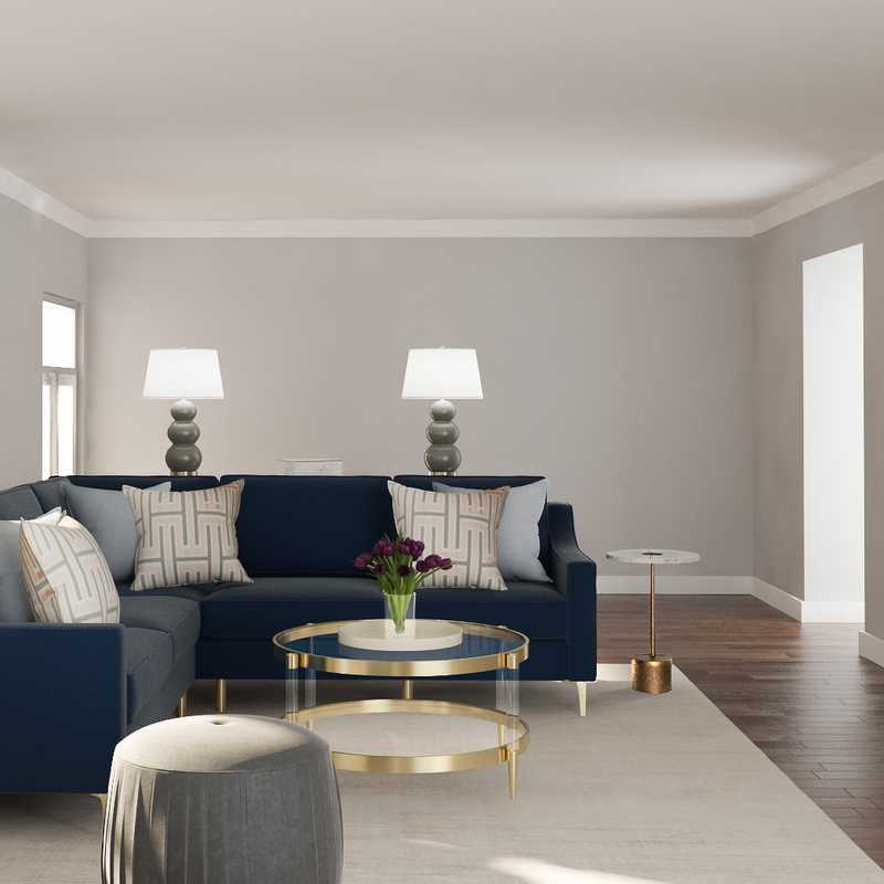Classic, Glam Living Room Design by Havenly Interior Designer Brooke