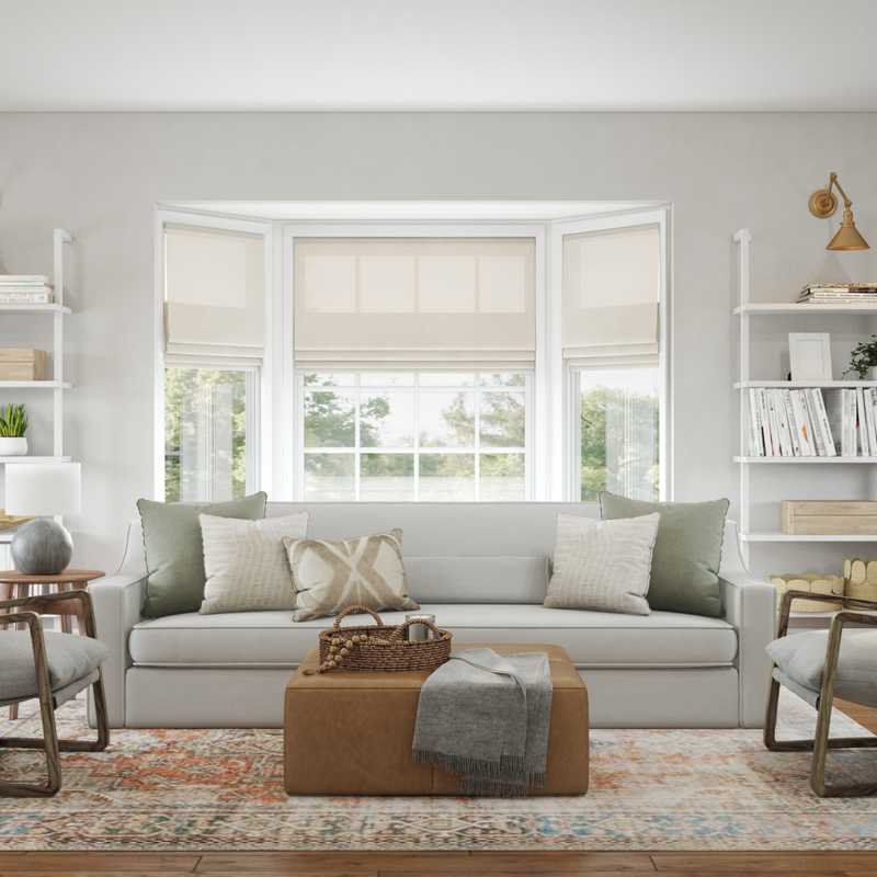 Modern, Bohemian Living Room Design by Havenly Interior Designer Laura