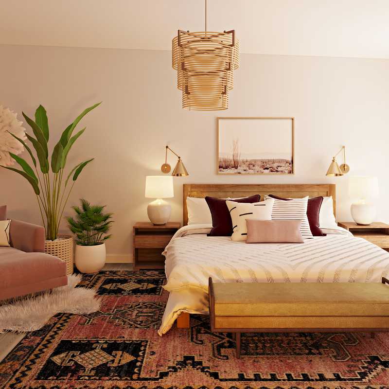 Eclectic, Bohemian, Glam Bedroom Design by Havenly Interior Designer Natalie