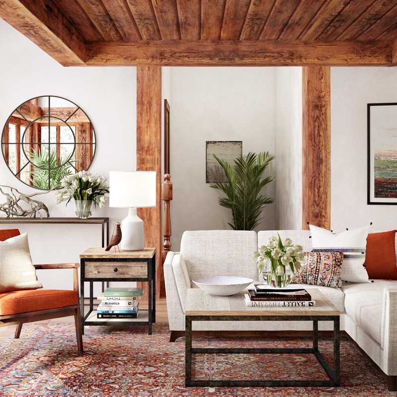 Farmhouse, Rustic Living Room Design by Havenly Interior Designer Catherine