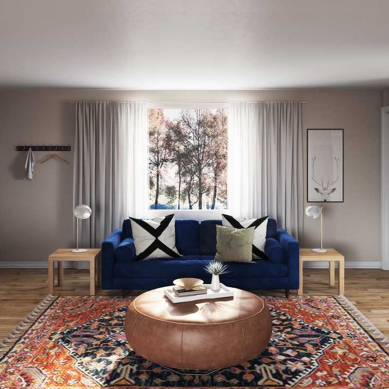 Bohemian, Midcentury Modern Living Room Design by Havenly Interior Designer Kasee