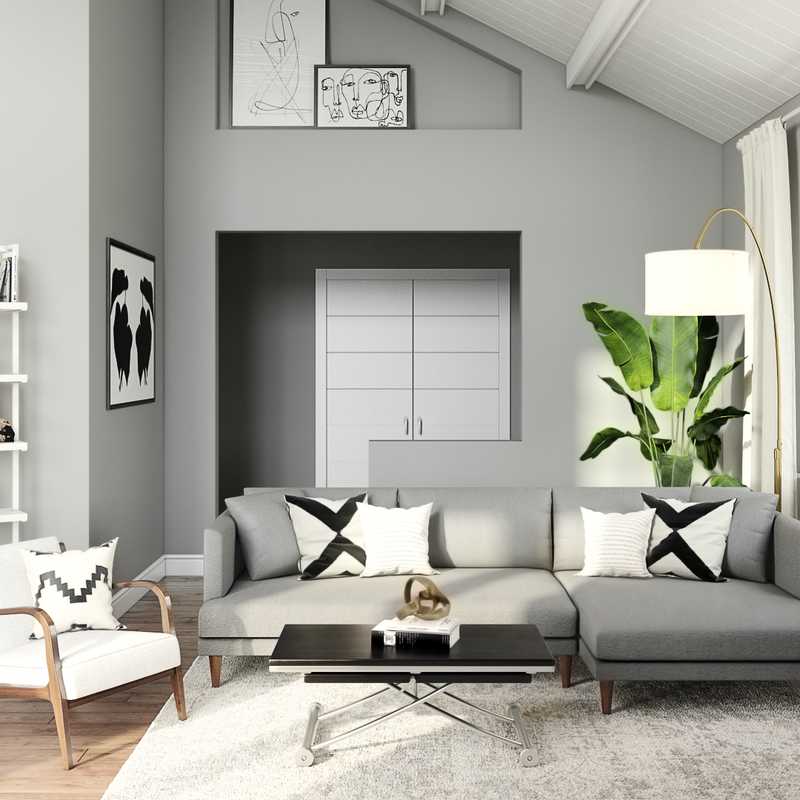 Contemporary, Modern, Midcentury Modern Living Room Design by Havenly Interior Designer Randi