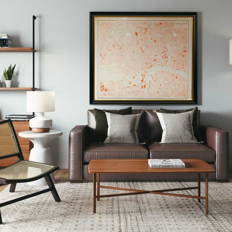 Midcentury Modern, Scandinavian Living Room Design by Havenly Interior Designer Karie