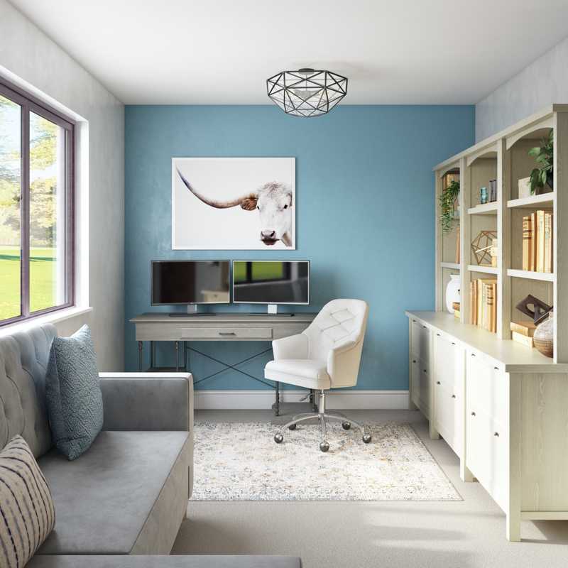 Modern, Classic Office Design by Havenly Interior Designer Randi