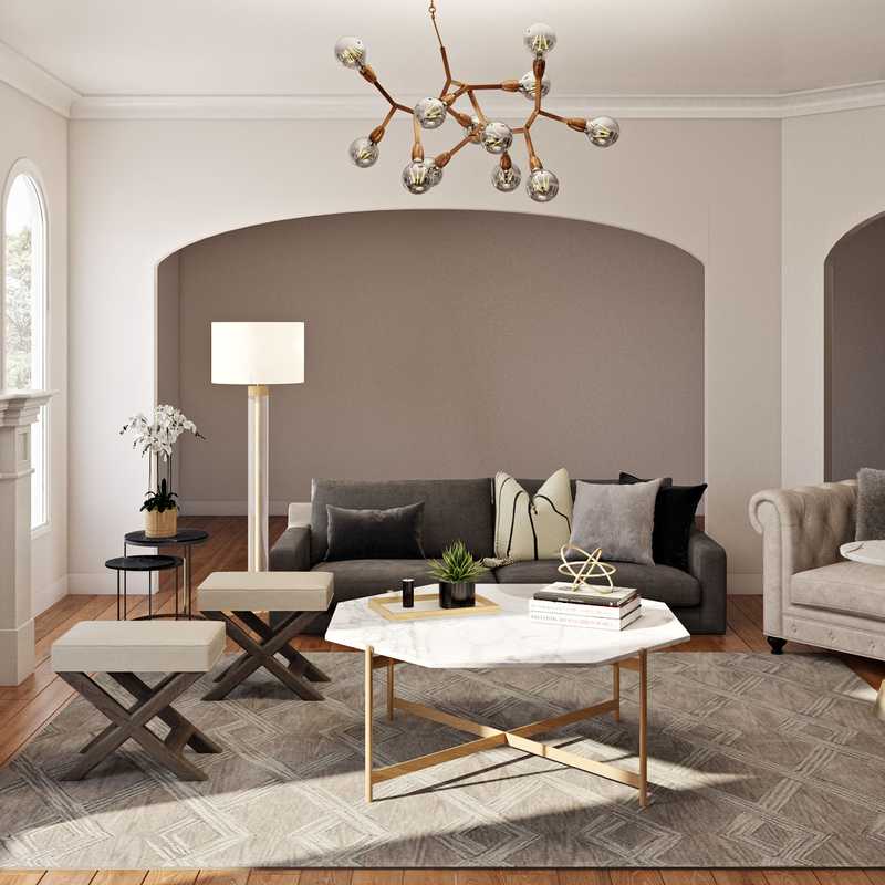 Contemporary, Modern, Transitional Living Room Design by Havenly Interior Designer Karen